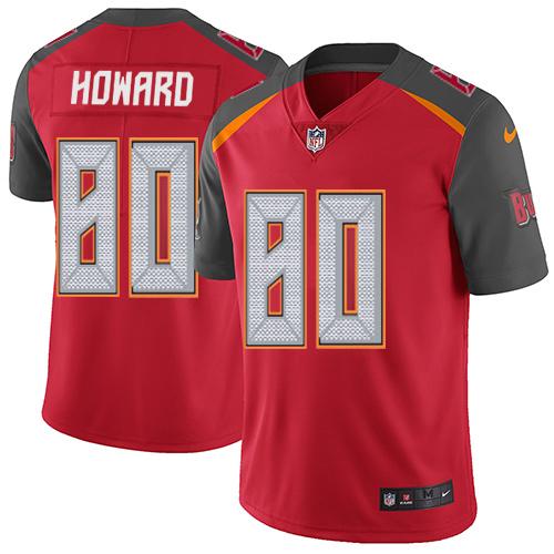 Nike Buccaneers #80 O. J. Howard Red Team Color Youth Stitched NFL Vapor Untouchable Limited Jersey - Click Image to Close